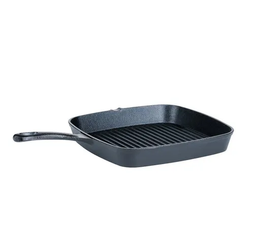 PROREGAL® Grillpfanne Gusseiserne Grillpfanne Gr. 23 x 23 cm