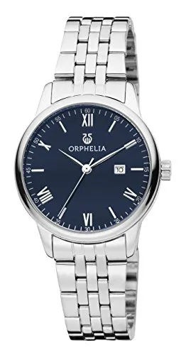 Orphelia Damen-Armbanduhr The Minimalist Analog Quarz Edelstahl Silber/Blau