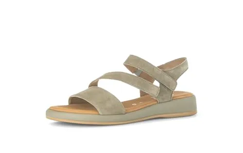 Gabor Damen Sandaletten – Bequeme Sommerschuhe in Schilf in grün von Gabor