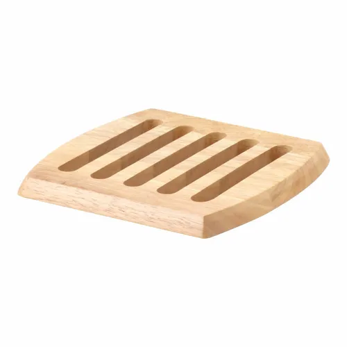 Continenta Untersetzer Quadratisch Topfuntersetzer Gummibaumholz 20 x 20 cm