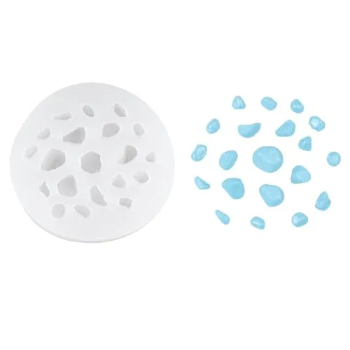 Ideen mit Herz | Silikonform Steine | Gieß-Form für Marmor, Gips, Beton | DIY | für 20 Steine in verschiedenen Größen