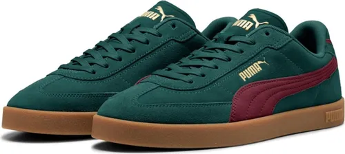 PUMA Unisex Club II Era Suede Sneaker - Green Terrain Ruby Shimmer, 46 EU - Herren-Sneaker mit regulärer Breite, stylischer Schnürung und langlebiger Gummilaufsohle für optimalen Tragekomfort.