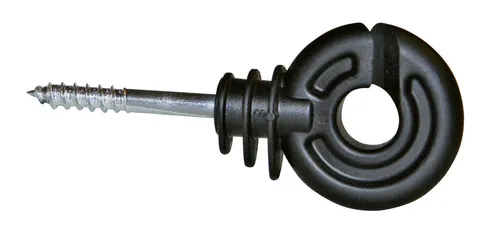 Kerbl Weidenzaun 90 Stück Ringisolator kompakt schwarz