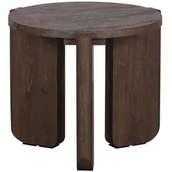 Selsey Couchtisch PREFFINES – Rund Ø 50 cm in Holzoptik - Eleganter runder Couchtisch aus MDF mit pflegeleichter Oberfläche. Ideal für kleine Räume und moderne Wohnstile – schafft eine stilvolle Atmosphäre und überzeugt mit stabiler Konstruktion.
