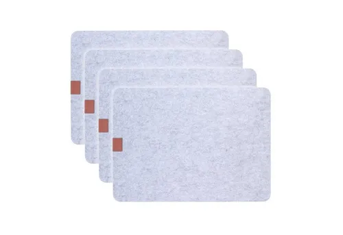 Neuetischkultur Platzset Platzset 4-teilig Filz eckig, (Set, 4-St., 4 Platzsets), Platzmatte Platzdeckchen Tischset