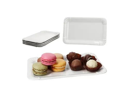 MamboCat 6er Set Pur Pappteller aus Porzellan - Speiseteller aus robustem Porzellan, ideal für Beilagen und Snacks. Wiederverwendbar, mikrowellen- und spülmaschinengeeignet. Perfekt für 6 Personen!