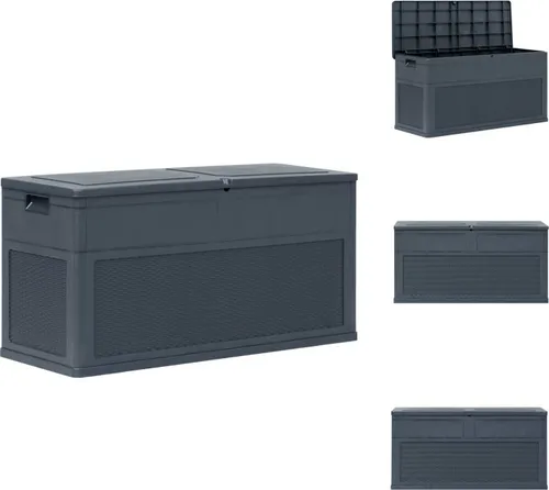 Garten-Aufbewahrungsbox 320 L Anthrazit – Praktische Outdoor-Lösung
