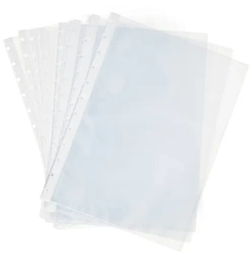 Exacompta 56270E 20er Pack Prospekthüllen DIN A4 Ersatzhüllen für Ringsichtmappen(56260E und 56277E) transparent