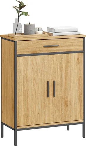 HOMCOM Badezimmerschrank mit Soft-Close-Tür - Hoch- & Midischränke fürs Bad mit geräumiger Schublade und verstellbarem Regal, ideal für eine moderne und leise Aufbewahrungslösung.