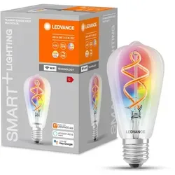 Ledvance Smartes LED-Filament WiFi, Edison, 4.5W ersetzt 60W, E27, RGBW, klar (00217634)