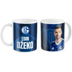 FC Schalke 04 S04 Kaffeebecher Džeko in blau von FC Schalke 04