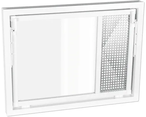 WOLFA Mehrzweck Kipp-Fenster PLUS Kunststoff weiß 600x600 mm mit Einfachglas und