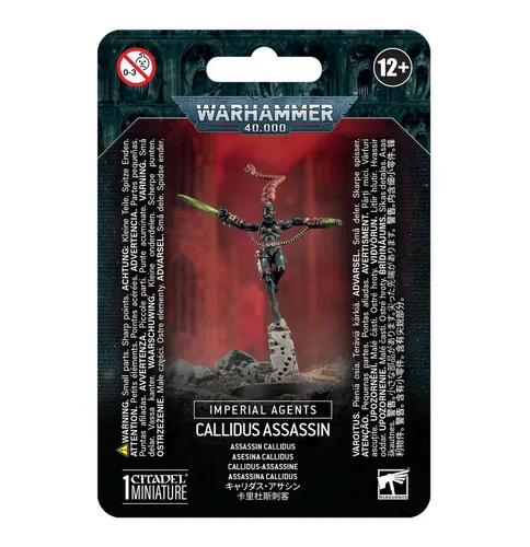 Warhammer 40.000 - Imperial Agents Callidus Assassin - Tabletop Miniatur-Set zum Bau eines Callidus Assassinen, ideal für Sammler und Spieler, unbemalt für individuelle Gestaltung.
