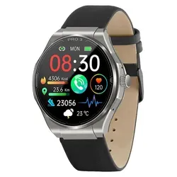 Knauermann PRO 3 (2024) Silber - Gesundheitsuhr Smartwatch - Smartwatch mit EKG, HRV und SOS-Funktion, ultrahellem AMOLED-Display und bis zu 30 Tagen Akkulaufzeit - ideal für Gesundheitsbewusste und Senioren.