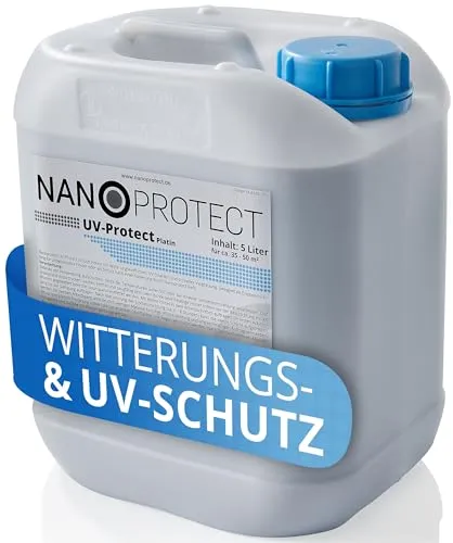 Nanoprotect UV-Protect Holzöl 5L | Platin - hellgrau - Hochwertiges Holzöl für Innen und Außen mit UV- und Witterungsschutz. Ideal zur Auffrischung des Holzcharakters und schützt vor Vergrauung. Schnelle Trocknung und tiefes Eindringen für langanhaltenden Schutz.