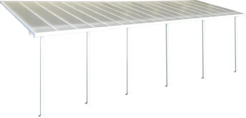 Palram - Canopia Feria Terrassenüberdachung 3x10.92 in Weiß - Terrassenüberdachung aus rostfreiem, pulverbeschichtetem Aluminium, wartungsfrei und einfach zu montieren mit Click-N-Lock-System – ideal für stilvollen Wetterschutz im Außenbereich.
