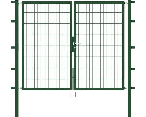 Doppeltor ALBERTS Flexo 200 x 160 cm Typ 6/5/6 - Gartenzäune - Robustes Metalltor in Grün, ideal für einen sicheren und stilvollen Zugang zu Ihrem Garten.