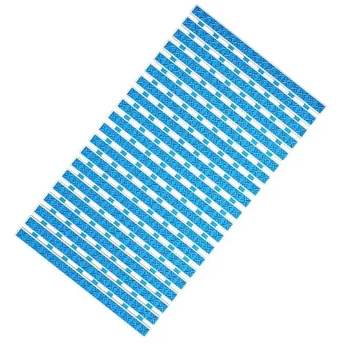 Anti Rutsch Badewanne Matte, Dusche Bodenmatte mit Abflussloch und großen Saugnäpfen, Fußmassage und Bequeme Lagerung Badewanne Duschmatte (Blau)