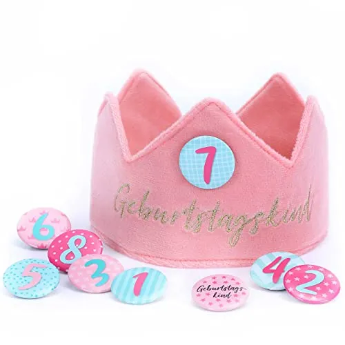 Papierdrachen Geburtstagskrone Samt mit Zahlen von Papierdrachen