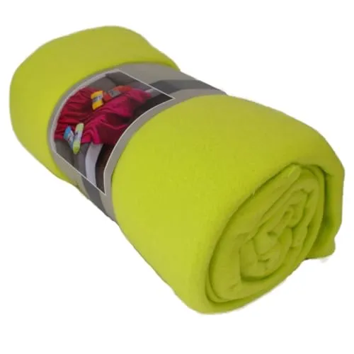 Fleecedecke Polarfleece versch. Unifarben 130x170cm Wohndecke Schlafdecke Decke, Farbe:hellgrün