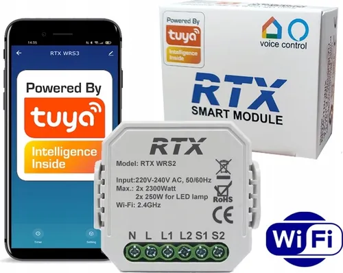 Produktbild TUYA WiFi Switch Relais 2-Kreis Lichtschalter Modul