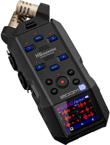 Zoom H6essential Handy Recorder - 6-Spur 32-bit mit austauschbaren Mikrofonkapseln, perfekte Qualität und barrierefreies Design für kreative Aufnahmen