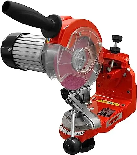 HECHT Sägeketten-Schärfgerät SET mit Schutzbrille - Kettensägenschärfer mit einstellbarem Schleifkopf und zwei Schleifscheiben (3,2mm, 4,7mm) für präzises Schärfen - ideal für langlebige Kettensägen und einfache Montage.