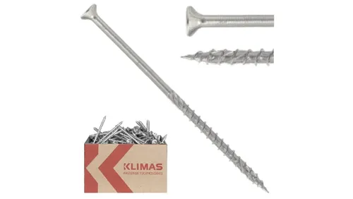 Wkręty ciesielskie z łbem stożkowym i gniazdem w białym ocynku TORX 4.0x45 MASTE