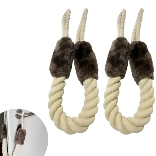2PCS Türstopper Klinke Baumwolle Türkordel Klemmschutz für Türen, Klemmschutz für Türen,Türklinken Schutz Türstopper Fingerschutz, für Haustier,Kinder Fingerschutz Türenzuschlagen zu Vermeiden
