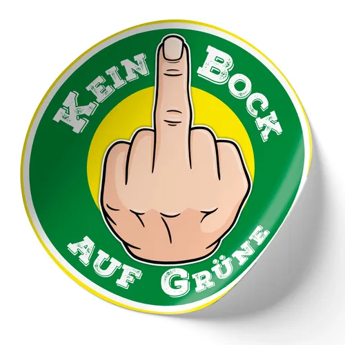 2er Set Autoaufkleber Kein Bock auf Grüne10x10cm Anti Sticker Auto Laptop R218