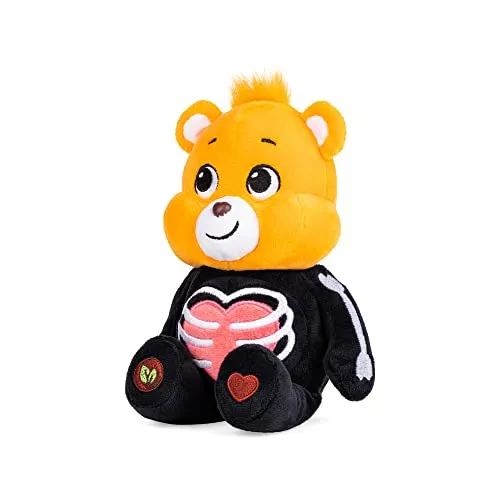 Care Bears Halloween 22 cm großes Bohnenplüschtier – Skelett-Tenderheart-Bär, niedliches Stofftier zum Sammeln, Kuscheltier für Jungen und Mädchen