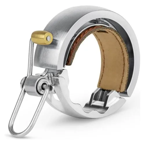 Knog Oi AA8Luxe Fahrradklingel - Stylische Fahrradklingel aus CNC-gefrästem Aluminium mit flachem Profil und unverwechselbarem Klang, passend für Lenkerdurchmesser von 23,8-31,8 mm.