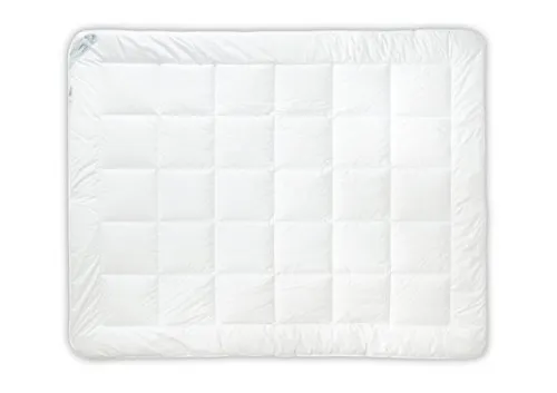 Bettdecke Winterdecke Steppdecke für Winter Warme für Allergiker Duo-Steppbett 100% Baumwolle 135x200 155x200 180x200 200x220 Weiß Waschbar 60 Grad Gute Qualität mit Öko-Tex Standard (180x200 cm)