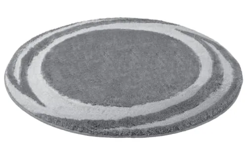 Kleine Wolke Badteppich Mystic Anthrazit 100 cm rund in grau von Kleine Wolke