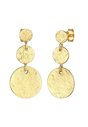 Elli Vintage Ohrstecker aus 925 Silber - Antique goldfarbene Ohrhänger im Vintage-Stil, aus hochwertigem 925 Sterlingsilber, perfekt für jeden Anlass und ein elegantes Accessoire.