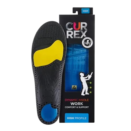 CURREX WORK PRO High 280010 Einlegesohle, Größe 45-46 - Zubehör für Schuhe, ganzflächige Einlegesohle für optimalen Komfort und Unterstützung während der Arbeit, ideal für lange Stehzeiten.