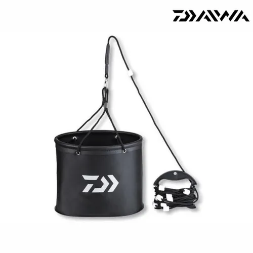 Daiwa EVA Falteimer Small 23x20cm mit Seil Wasserbehälter Wassereimer Bucket