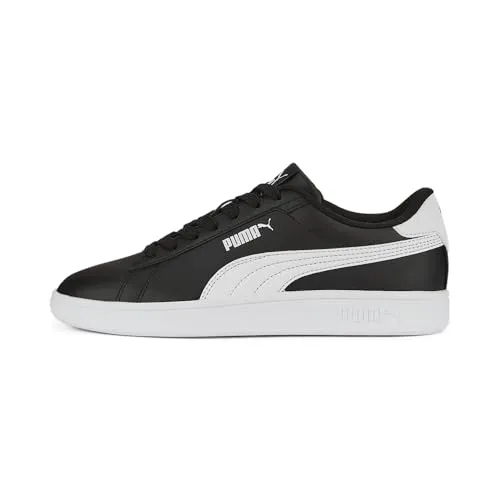 Puma Smash 3.0 L Jr Sportschuhe Schwarz EU 39 - Halbschuhe für Jungen mit SoftFoam+ Dämpfung für maximalen Komfort und einen coolen Look. Perfekt für den Alltag und Freizeitaktivitäten.