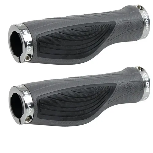 T-One Ez Fahrradgriffe mit Schraubensicherungen - Lenkerbänder aus TPR mit Aluminium-Klemmen, bieten sicheren Halt und Komfort beim Fahren. Perfekt für eine angenehme Fahrt und einfache Montage.