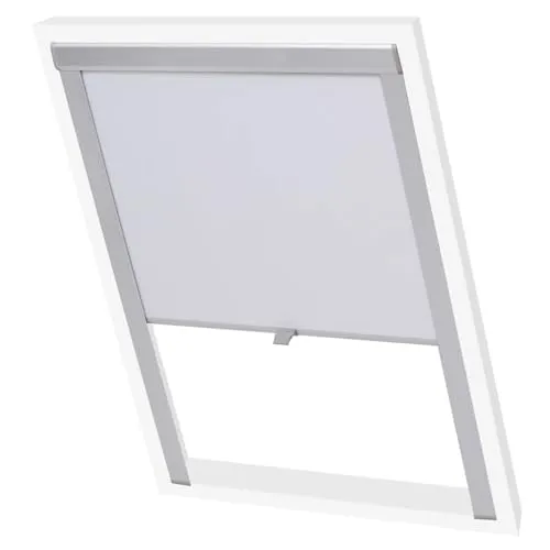 vidaXL Verdunkelungsrollo Weiß M04/304 – Ideal für Velux Fenster - Rollos für Dachfenster, hitzeabweisende Aluminiumbeschichtung, speichert Wärme im Winter und reflektiert Sonnenstrahlen im Sommer. Einfache Montage und Pflege.