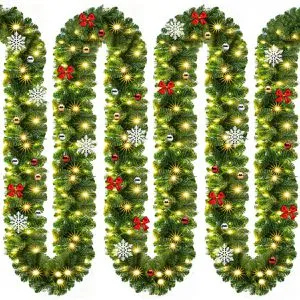 CASARIA® Weihnachtsgirlande mit Beleuchtung 5m