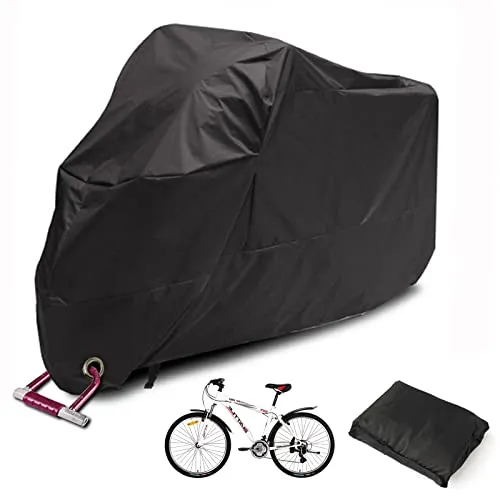 Meisax Fahrradabdeckung Wasserdicht Outdoor 200x70x110cm, Schwarz