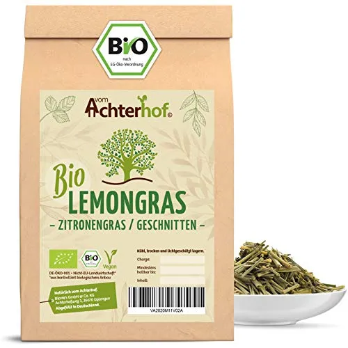 Zitronengras Bio 100g | Zitronengras getrocknet und geschnitten | ideal zur Verwendung in der Zubereitung von Tee | naturrein in Bio-Qualität | vom Achterhof
