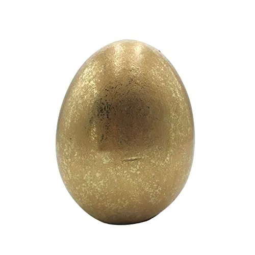 Dekohelden24 Dekofigur Osterhasen in Gold, handgefertigte Keramik - Elegante Osterdekoration aus Keramik, in verschiedenen Größen erhältlich. Verleihen Sie Ihrem Zuhause einen festlichen Glanz mit dieser stilvollen Dekofigur.