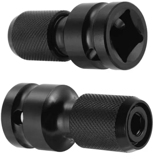 Pomlink Stecknuss-Adapter 1/2-Zoll-Vierkantantantrieb (1,3 cm) auf 1/4-Zoll-Sechskantschaft (0,6 cm) Schnellspann-Konverter für Schlagratschenschlüssel und Schraubendreher-Bit-Halter
