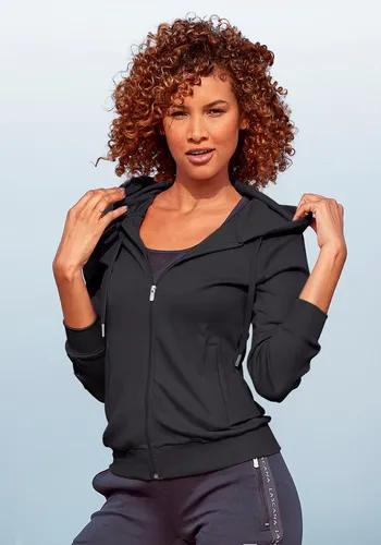 LASCANA ACTIVE Trainingsjacke mit Logo Tape, schwarz in schwarz von active by LASCANA