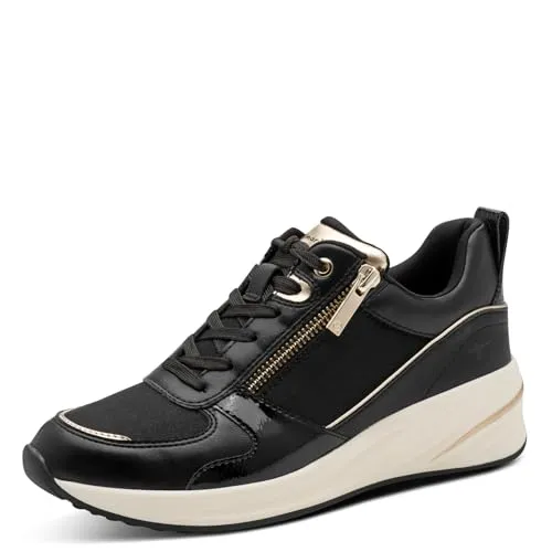 Tamaris Damen Schnürer Vegan schwarz 39 in gold von Tamaris