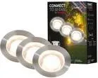 BRILONER Connect to Shine 12V Gartensystem 3er Set LED Bodeneinbaustrahler - Lampen für stimmungsvolle Gartenbeleuchtung: 3 witterungsbeständige Bodeneinbauleuchten mit warmweißem Licht, ideal für feuchte Umgebungen, langlebig und erweiterbar.