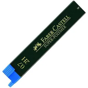 Faber-Castell Druckbleistiftminen 120712, 2H, Super-Polymer, 0.7mm, 12 Stück
