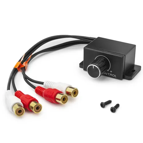 Bass Sound Steuerung Adapter control Cinch Car Auto Radio Audio Pegel Regler